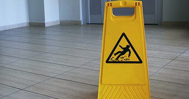 Yellow sign that alerts for wet floor indoors; Shutterstock ID 552329377; PO: 209738812; Client: bea28e32-e229-4fb1-b8ed-40140517a651